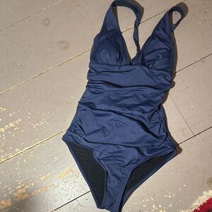 Cupshe Navy Blue One-Piece Swimsuit